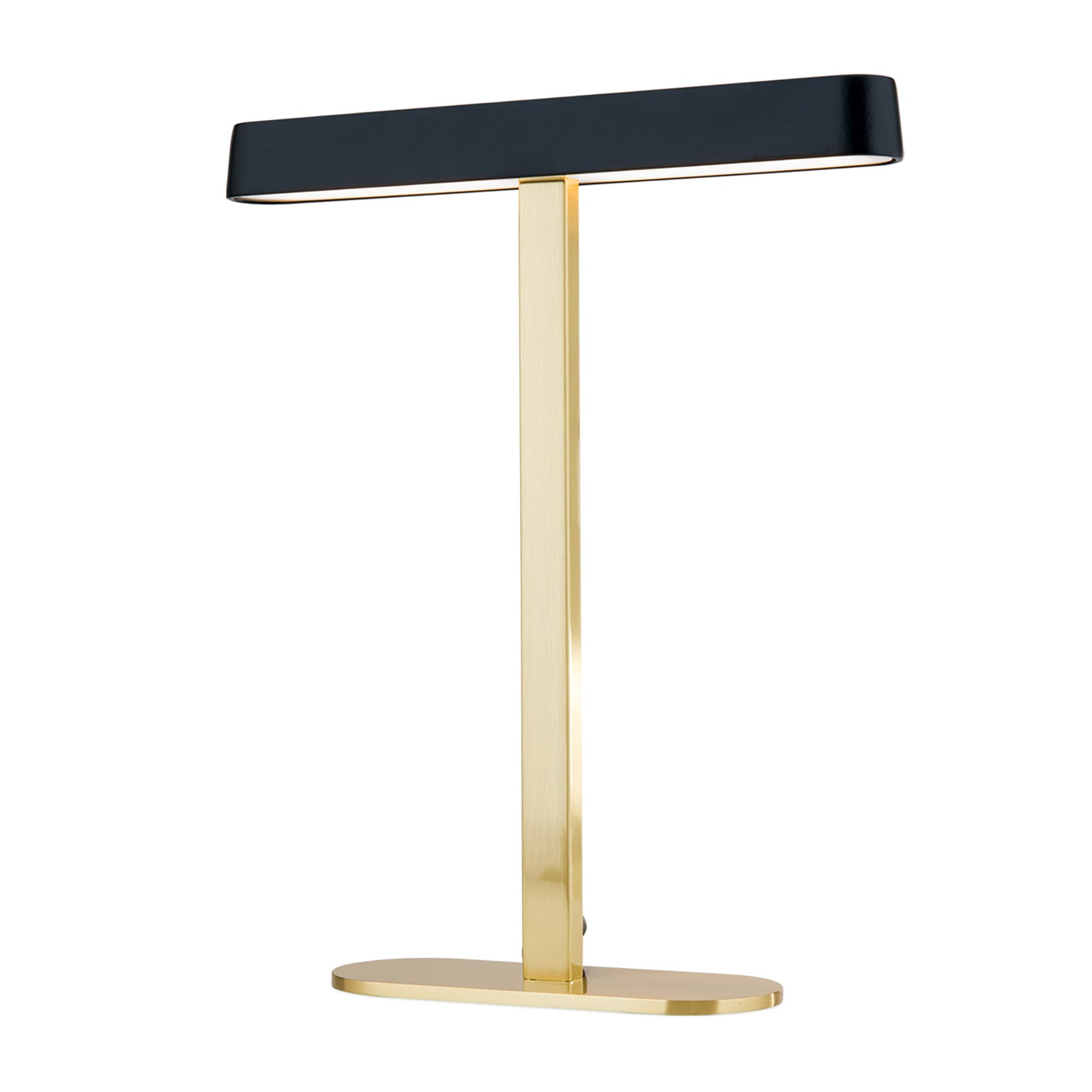 LED bordlampe Auftakt gull/svart stål 34 cm 12W montert på bord