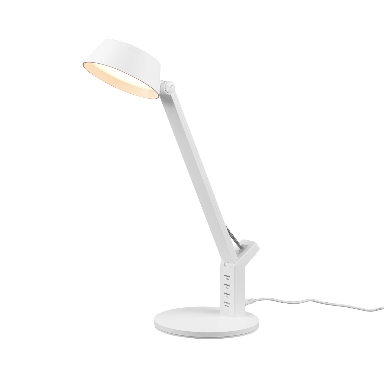 LED bordlampe Ava dimbar hvit CCT 5W med USB nærbilde av lampehode