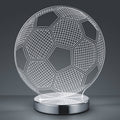 LED bordlampe Ball 3D-hologram akryl/krom 7W CCT forfra