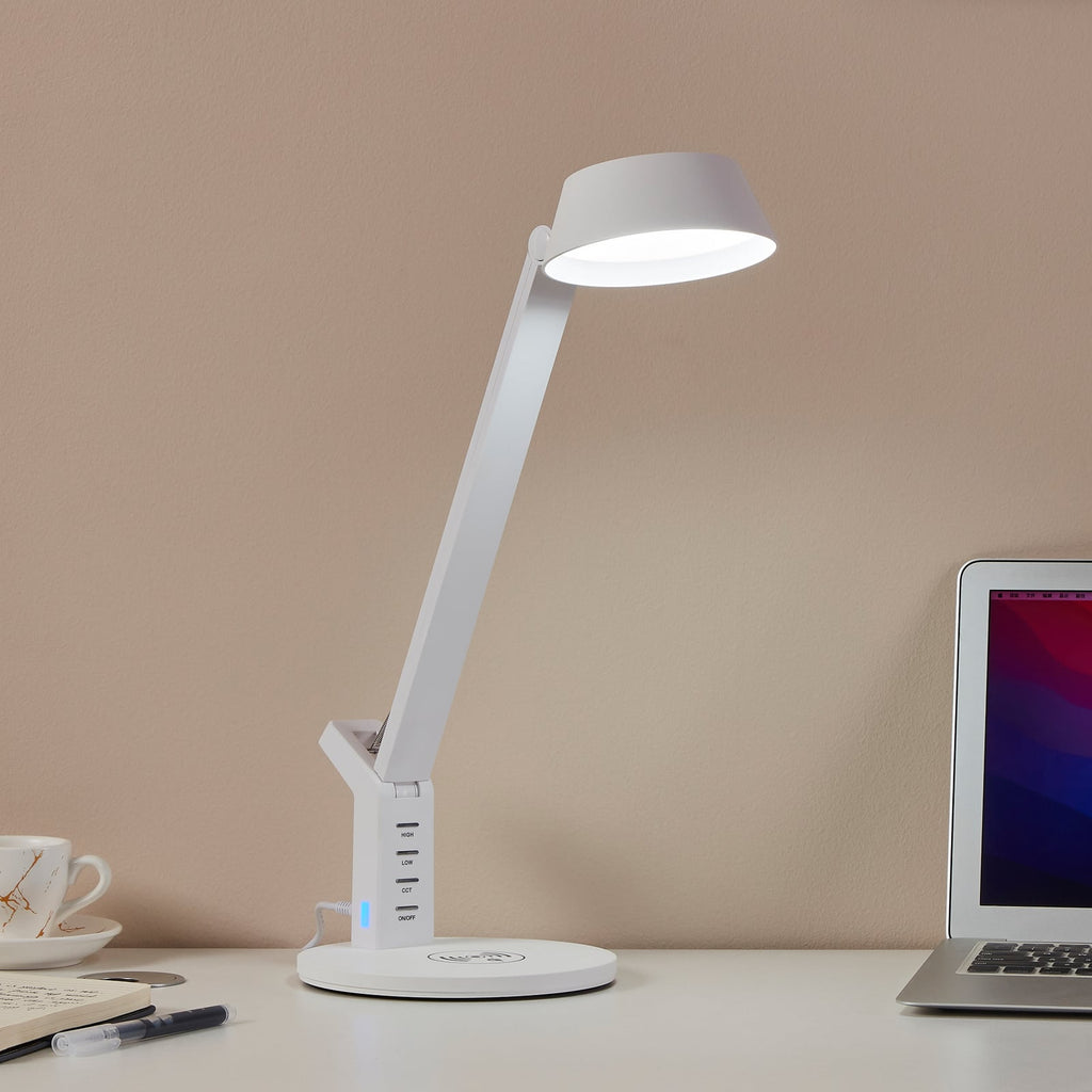 LED bordlampe Banderalo CCT dimbar med QI-lading hvit forfra