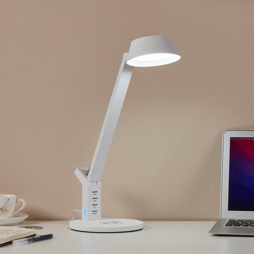 LED bordlampe Banderalo CCT dimbar med QI-lading hvit forfra