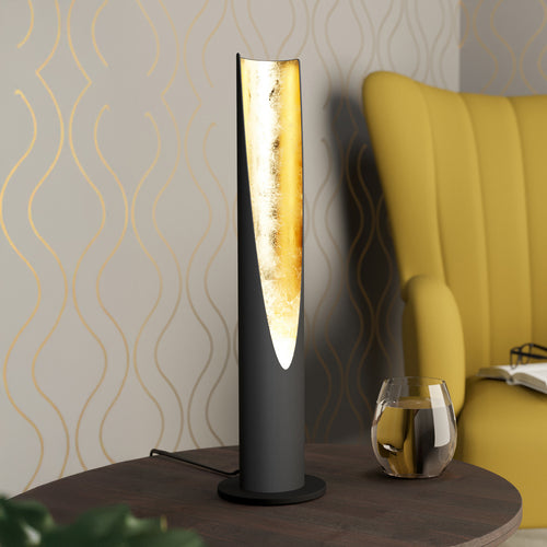 LED bordlampe Barbotto svart/gull stål bakside