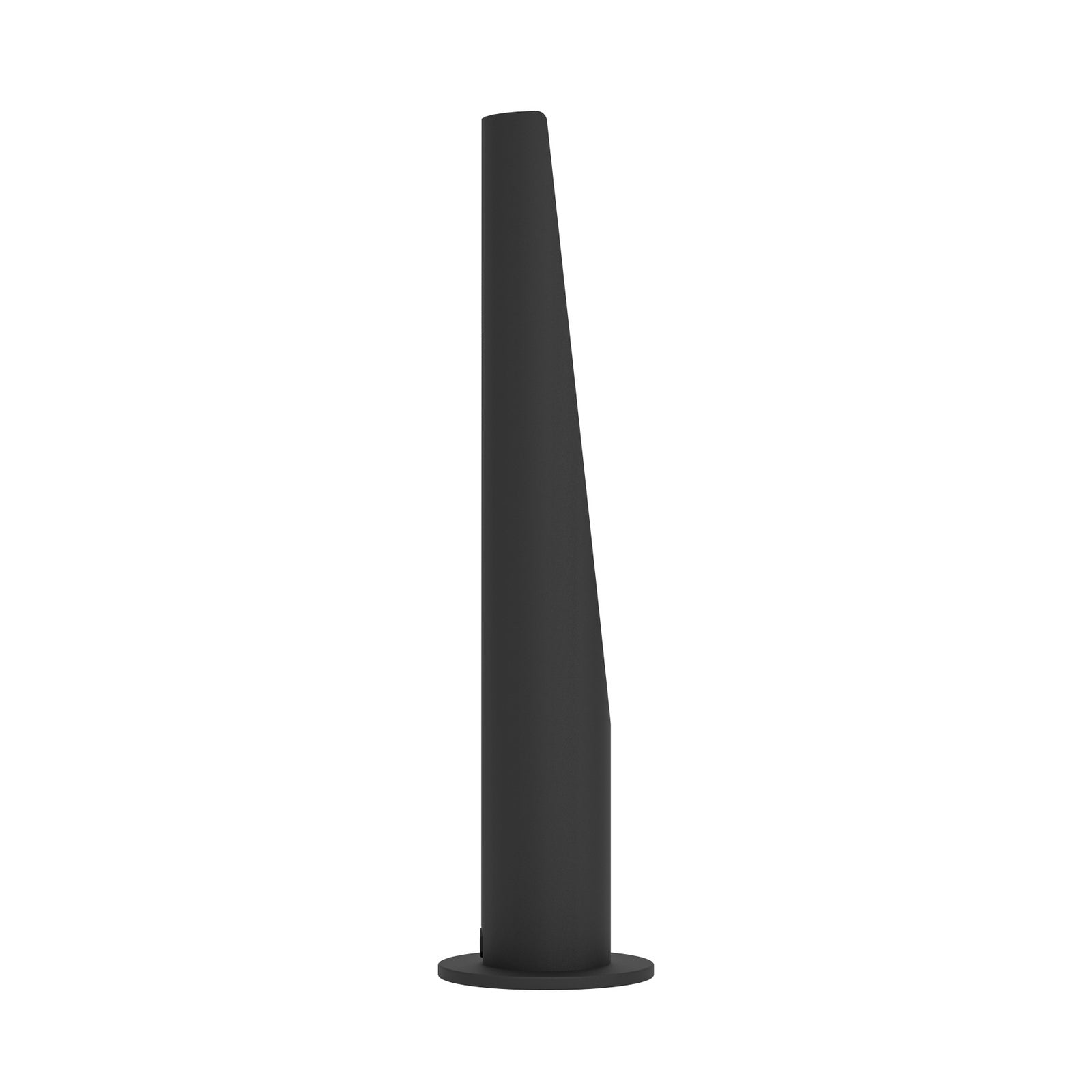 Sidevisning av LED bordlampe Barbotto svart/gull stål
