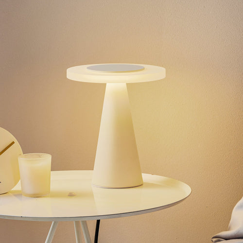 LED bordlampe Bax dimbar berøringsdimmer hvit Ø17 cm forfra