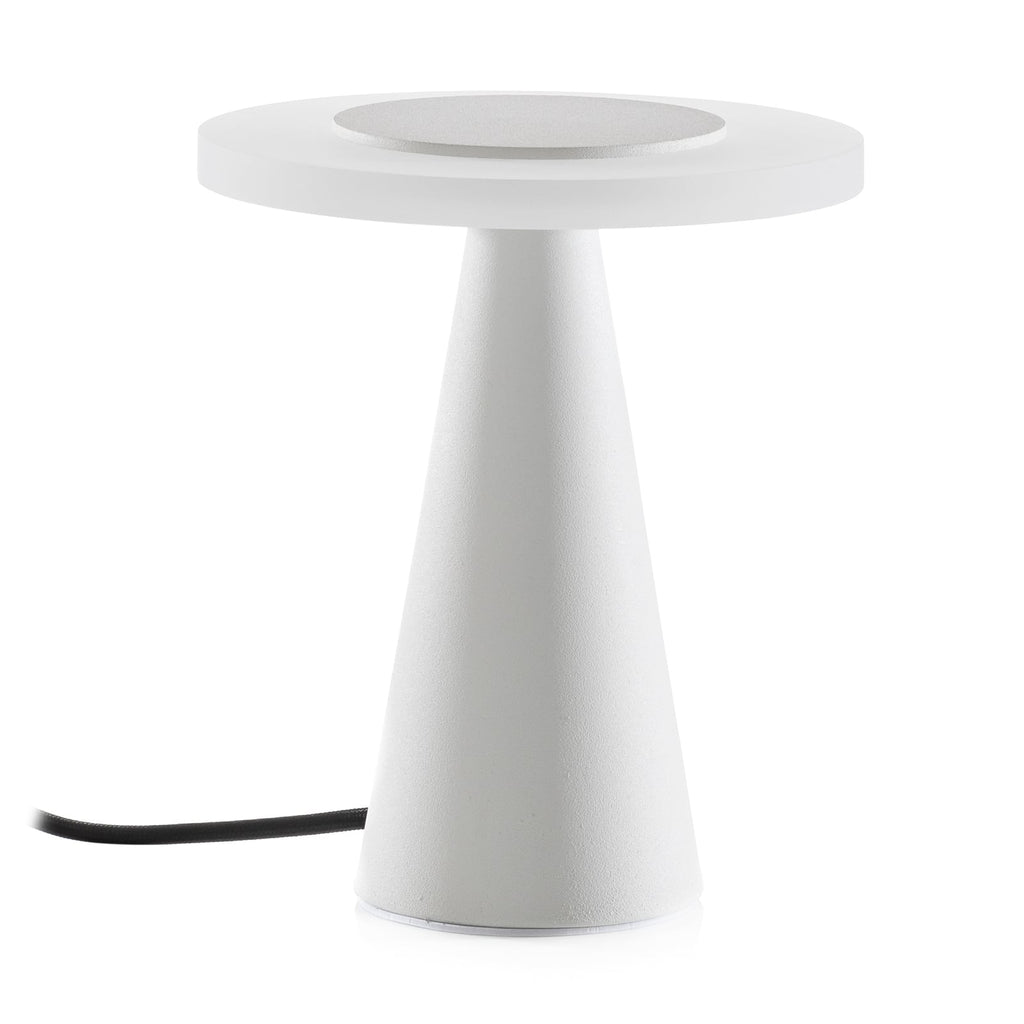 LED bordlampe Bax dimbar berøringsdimmer hvit Ø17 cm montert i rom