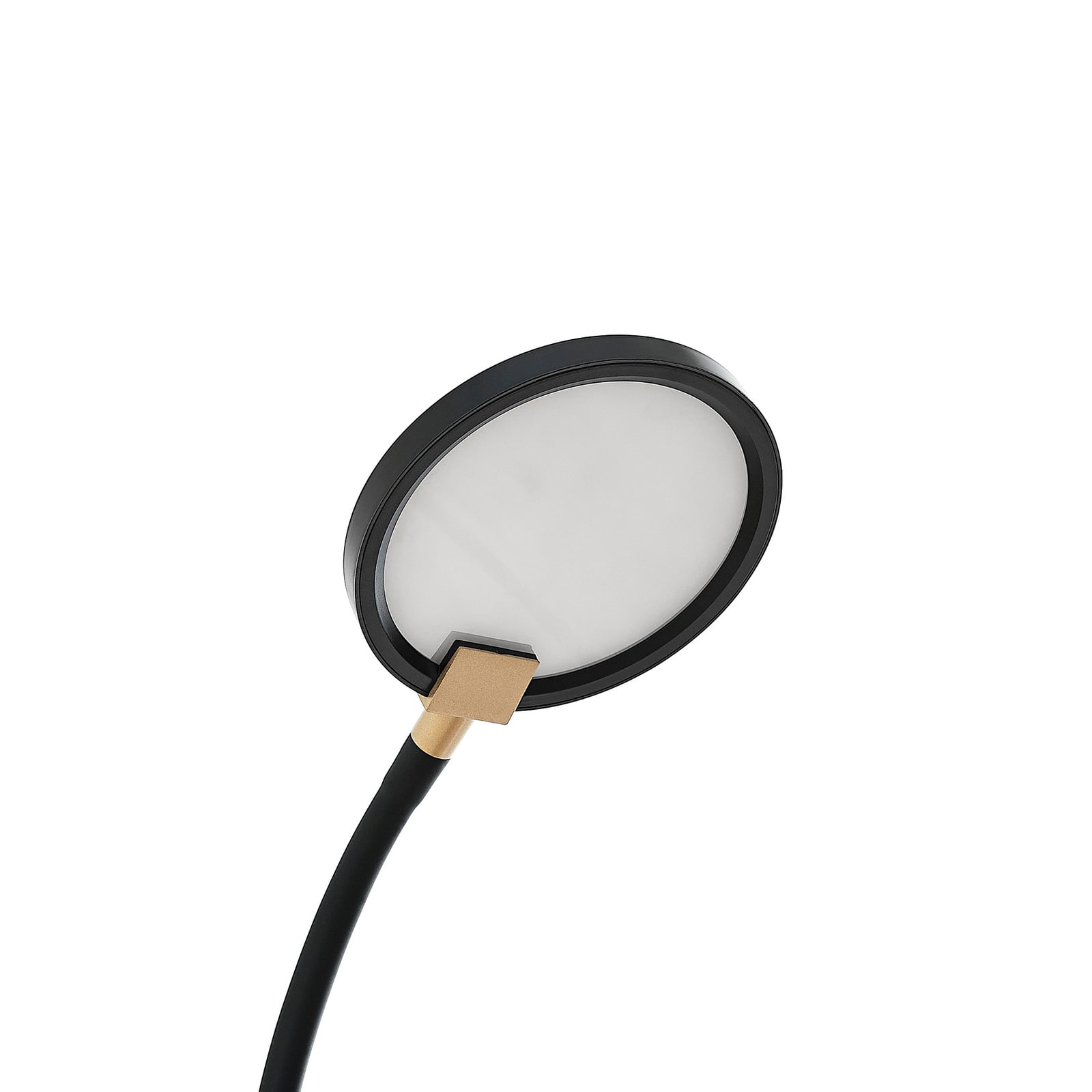 LED bordlampe Binera dimbar svart Ø14 cm montert på bord