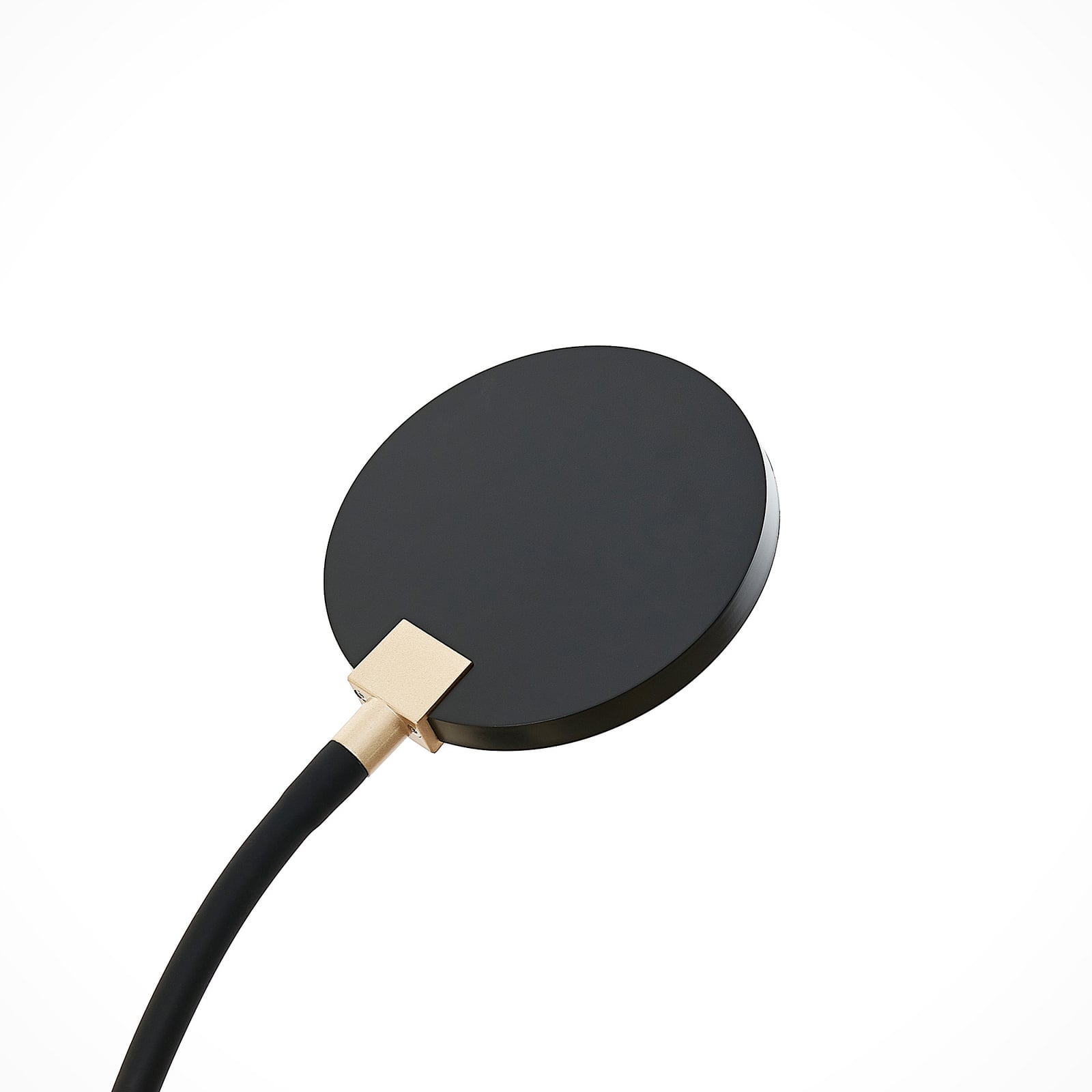 LED bordlampe Binera dimbar svart Ø14 cm nærbilde av touch-dimmer