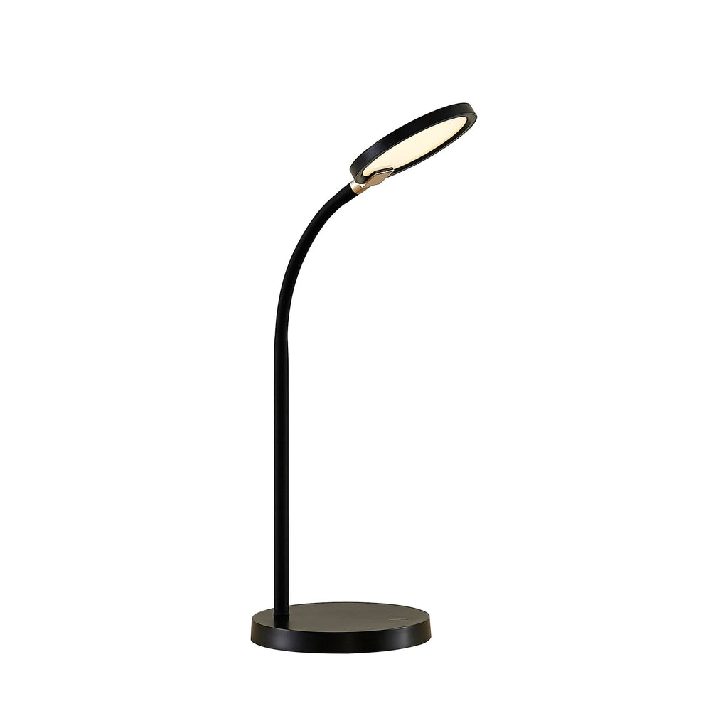 LED bordlampe Binera dimbar svart Ø14 cm justerbar høyde