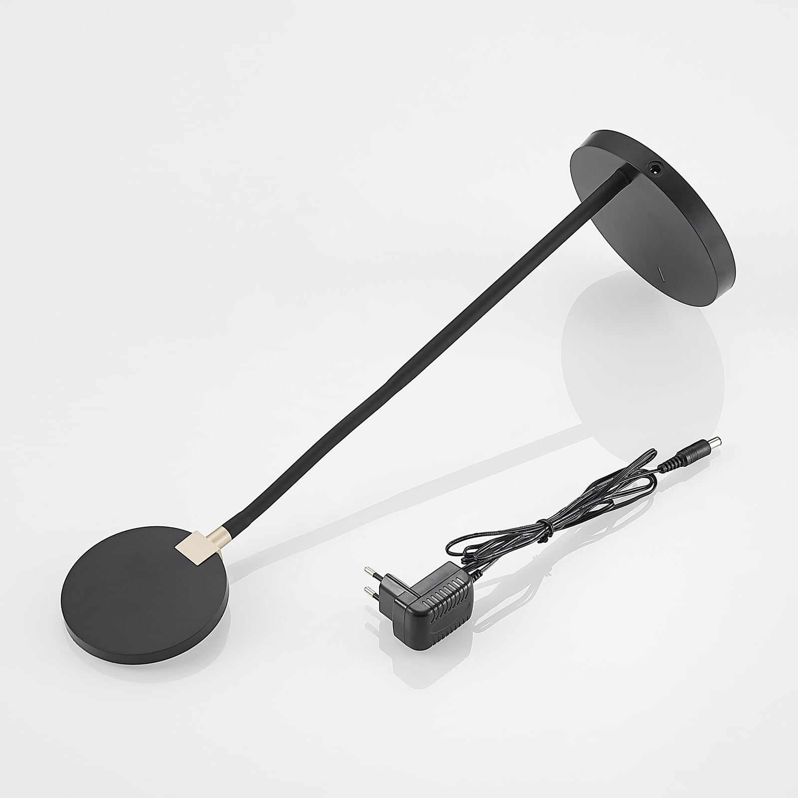 LED bordlampe Binera dimbar svart Ø14 cm detalj av lampefot