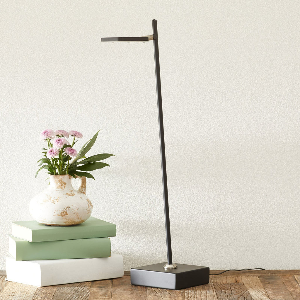 LED bordlampe Block dimbar svart metall 56 cm bakside