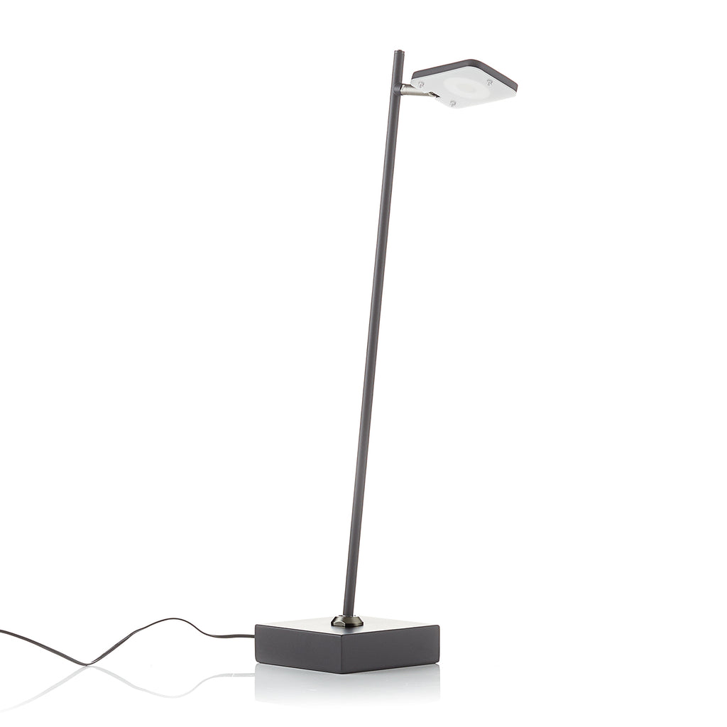 LED bordlampe Block dimbar svart metall 56 cm detalj av lampehode
