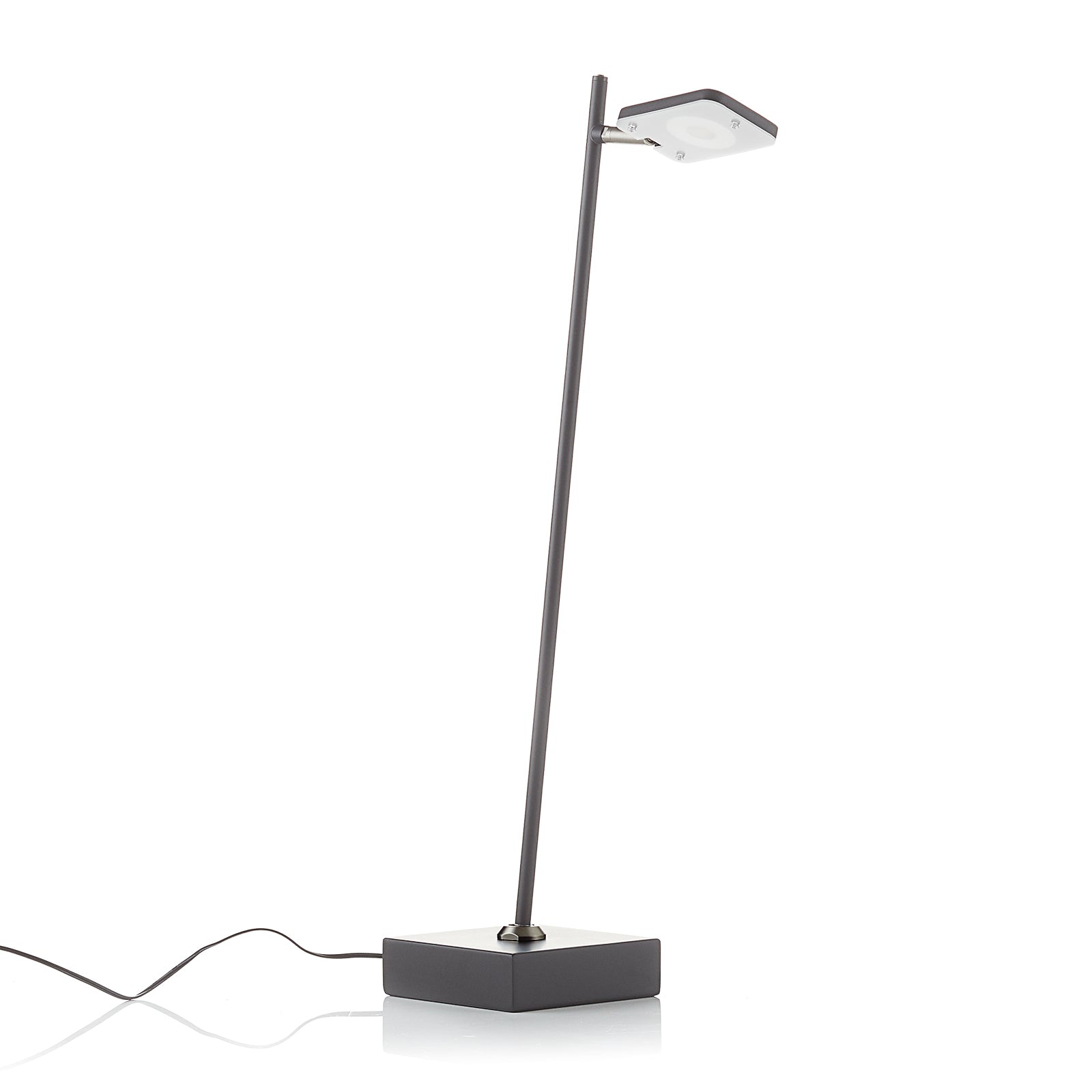 LED bordlampe Block dimbar svart metall 56 cm detalj av lampehode
