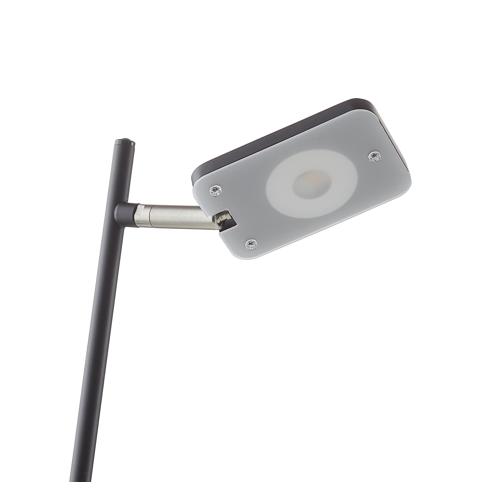 LED bordlampe Block dimbar svart metall 56 cm montert på skrivebord