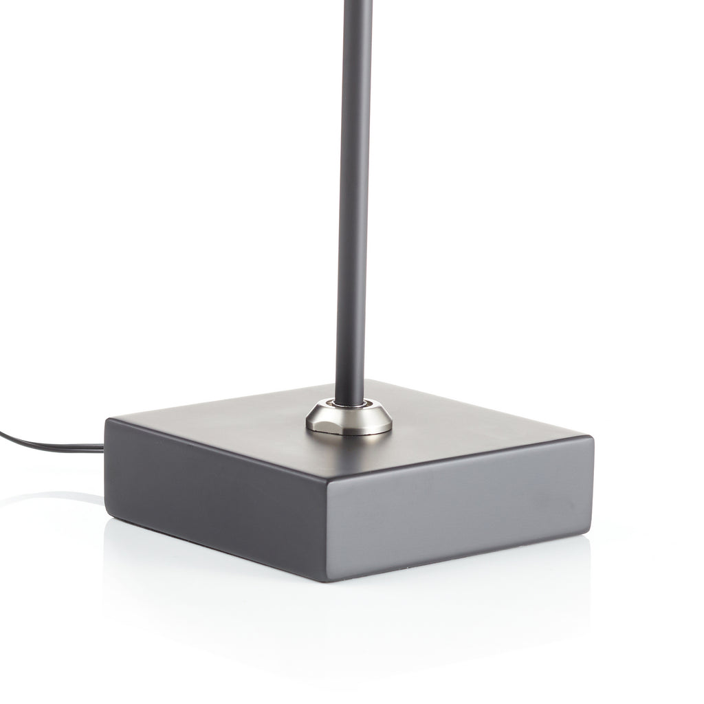 LED bordlampe Block dimbar svart metall 56 cm dimmer detalj