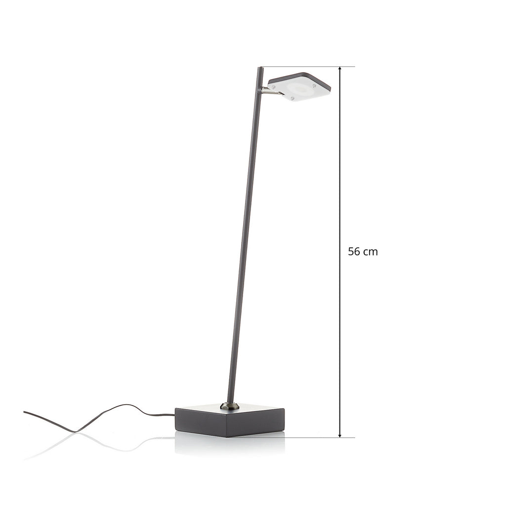 LED bordlampe Block dimbar svart metall 56 cm helhetsbilde
