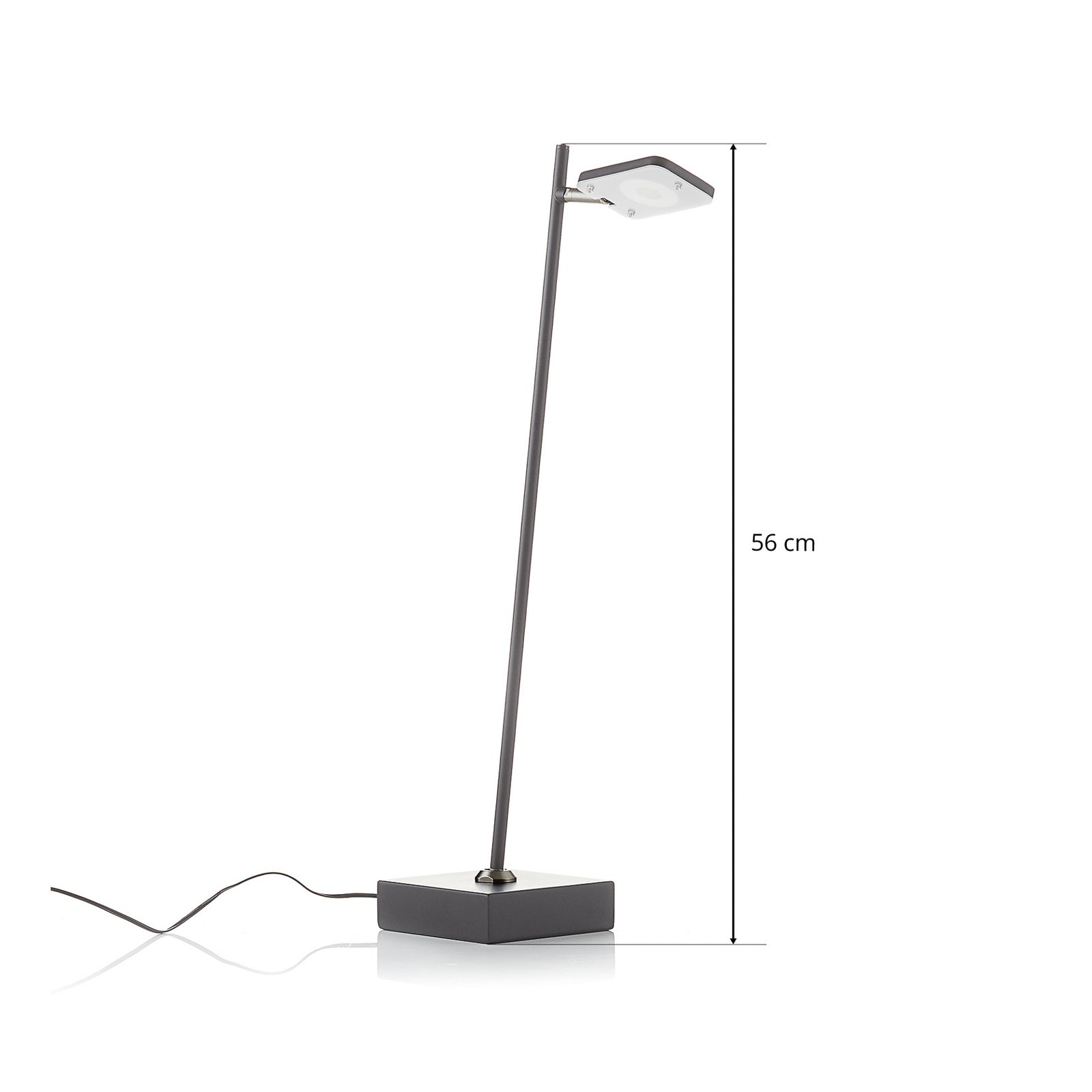 LED bordlampe Block dimbar svart metall 56 cm helhetsbilde