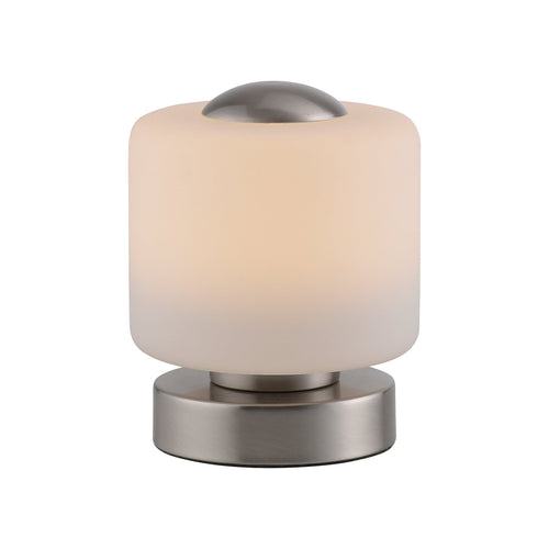 LED bordlampe Bota glass dimbar stålfarget Ø12 cm bakside