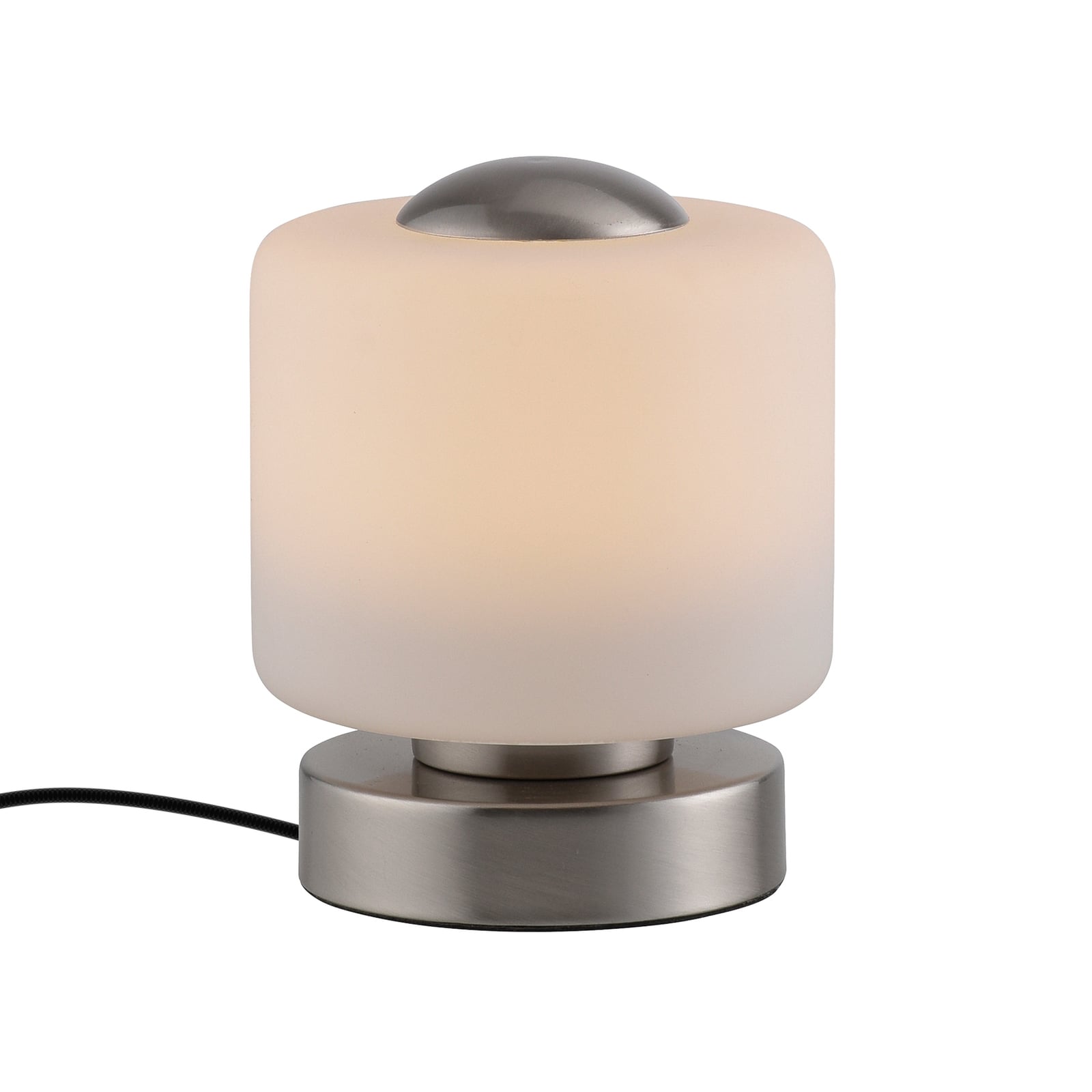 LED bordlampe Bota glass dimbar stålfarget Ø12 cm forfra