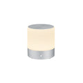 LED bordlampe Button dimbar metall og glass alu forfra