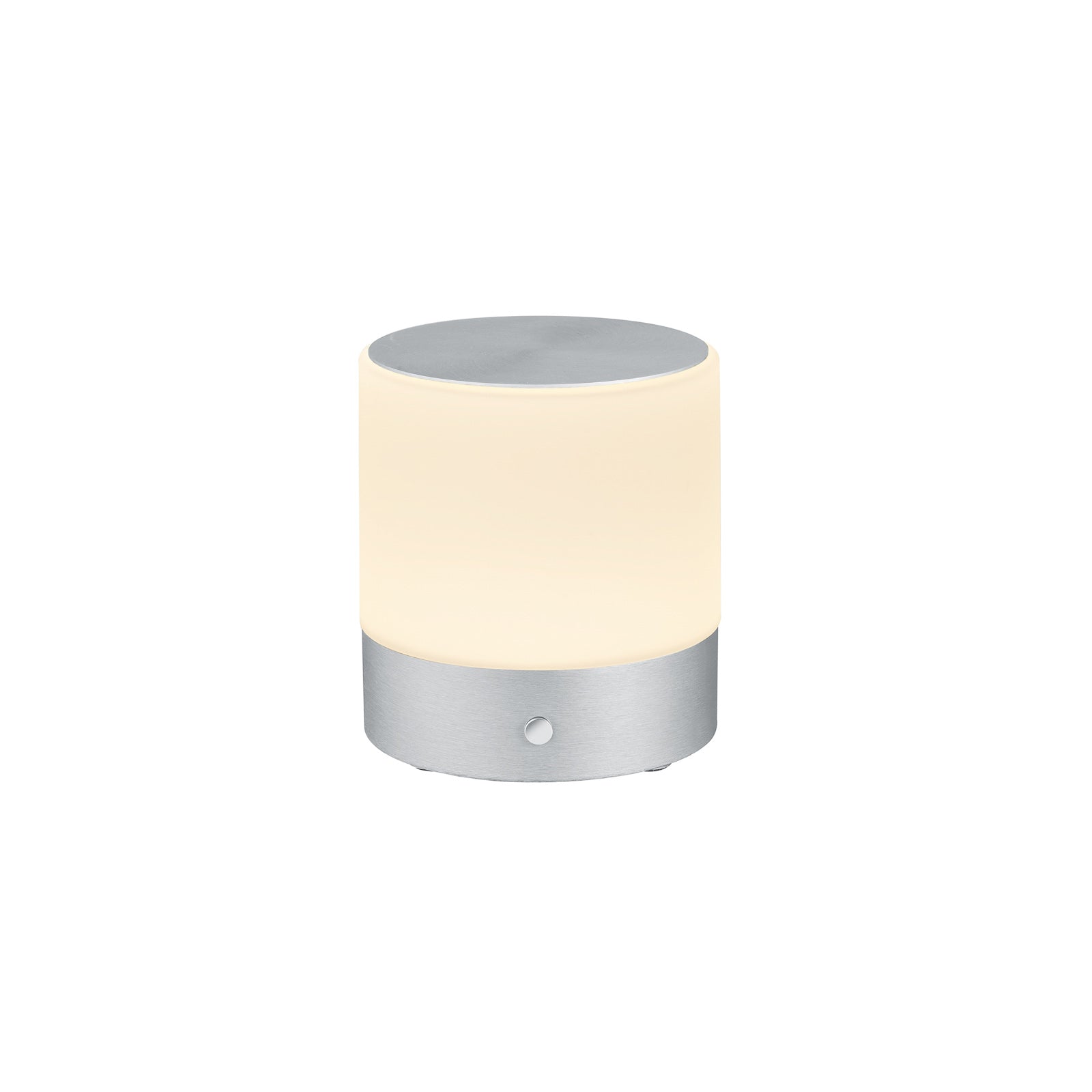 LED bordlampe Button dimbar metall og glass alu forfra