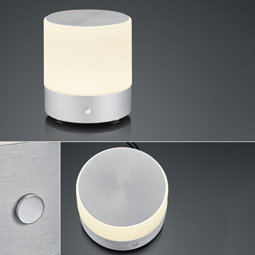 LED bordlampe Button detalj av touchdimmer og lampeskjerm