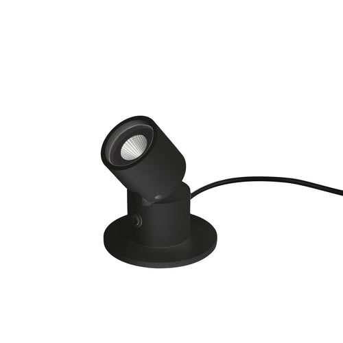 LED bordlampe Capri spot svingbar svart aluminium 4W fra Egger Licht sett forfra