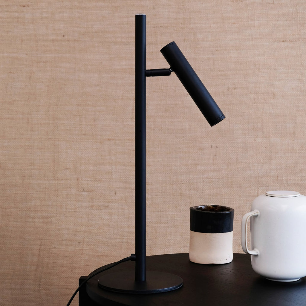 LED bordlampe Carlo 1 dimbar svart 3W varmhvit forfra