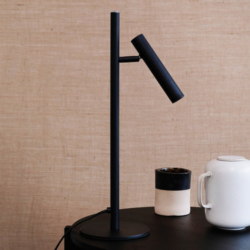 LED bordlampe Carlo 1 dimbar svart 3W varmhvit forfra