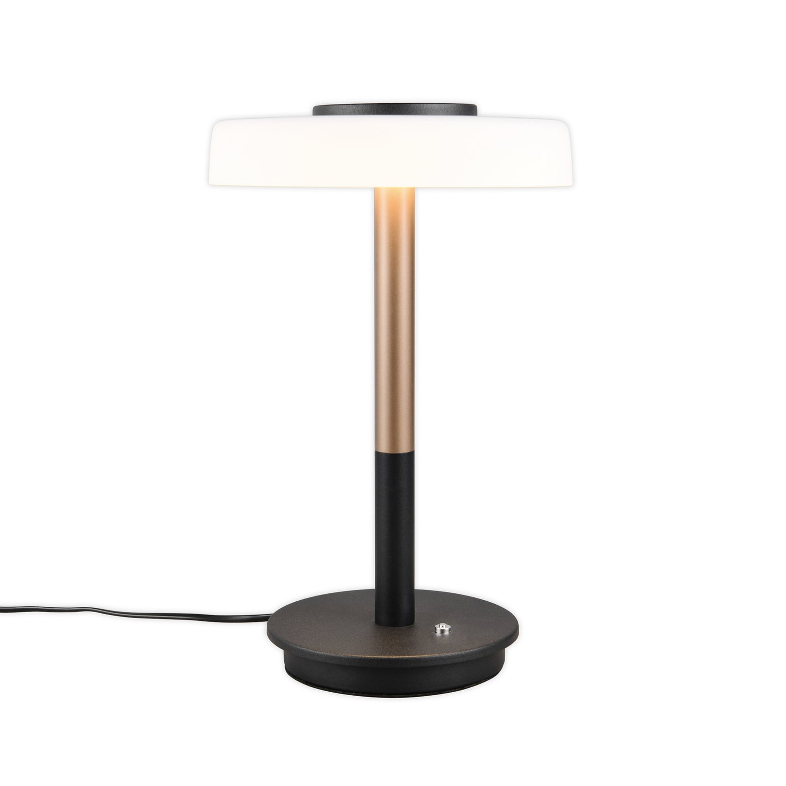 LED-bordlampe Celeste dimbar hvit/brun forfra
