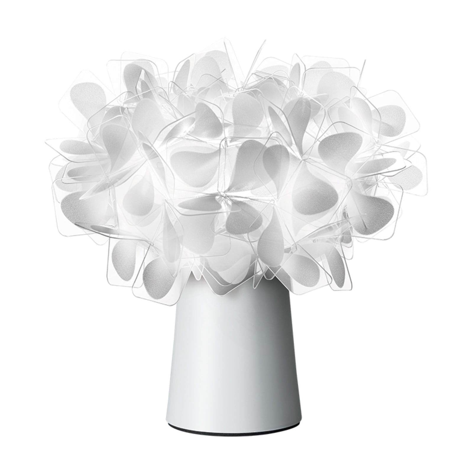 LED bordlampe Clizia dimbar oppladbar Ø27 cm hvit montert i rom