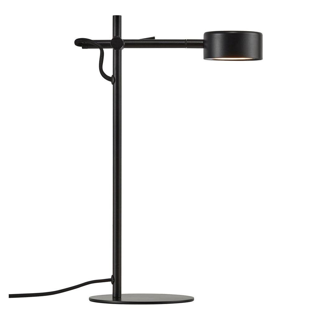 LED bordlampe Clyde dimbar justerbart hode svart bakside
