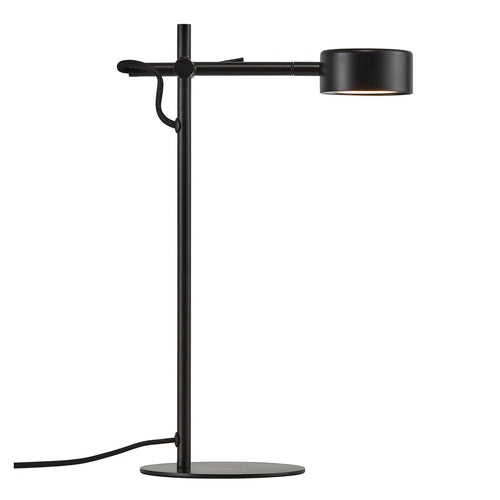 LED bordlampe Clyde dimbar justerbart hode svart bakside