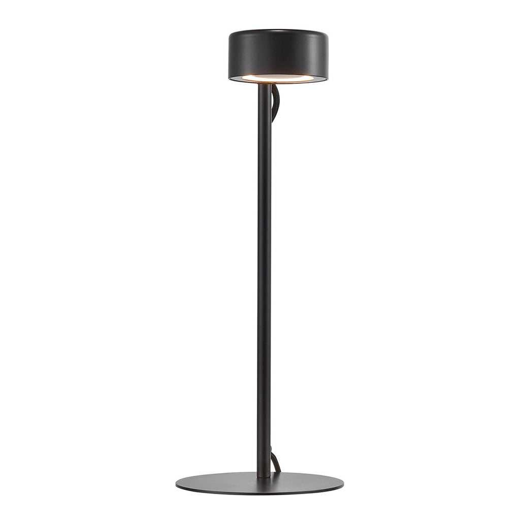 LED bordlampe Clyde dimbar justerbart hode svart montert på bord
