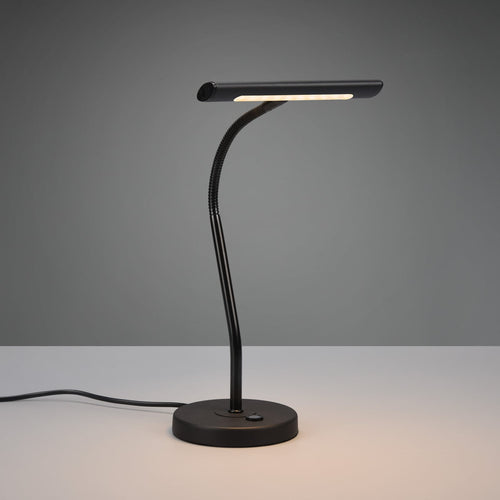 LED bordlampe Curtis fleksarm dimbar svart matt forfra