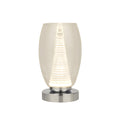 LED bordlampe Cyclone glass krom/klar forfra