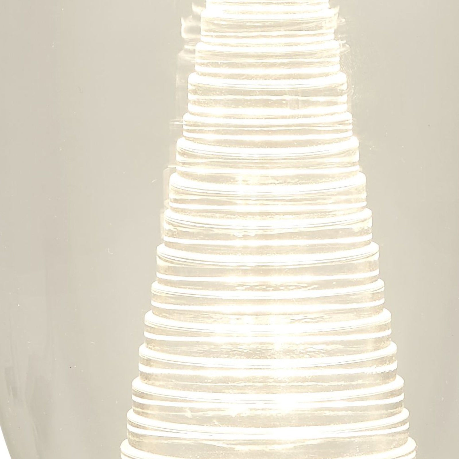 Montert LED bordlampe Cyclone glass krom/klar på bord