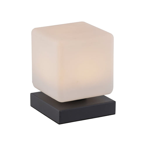 LED bordlampe Dadoa glass antrasitt dimbar 7W varmhvit forfra