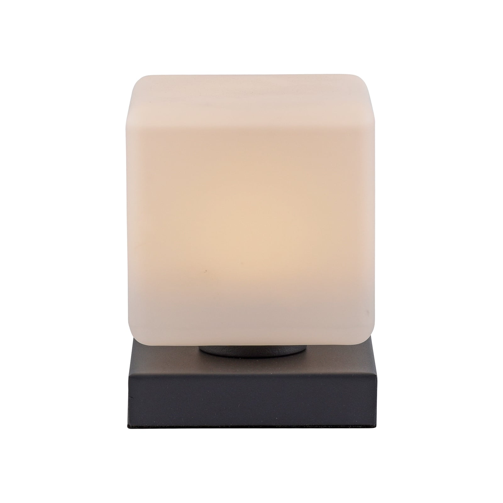 LED bordlampe Dadoa glass antrasitt dimbar 7W varmhvit montert i rom