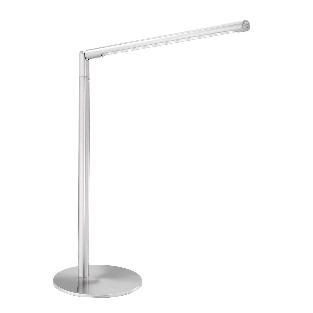 LED bordlampe Dawda dimbar touch stålfarget forfra