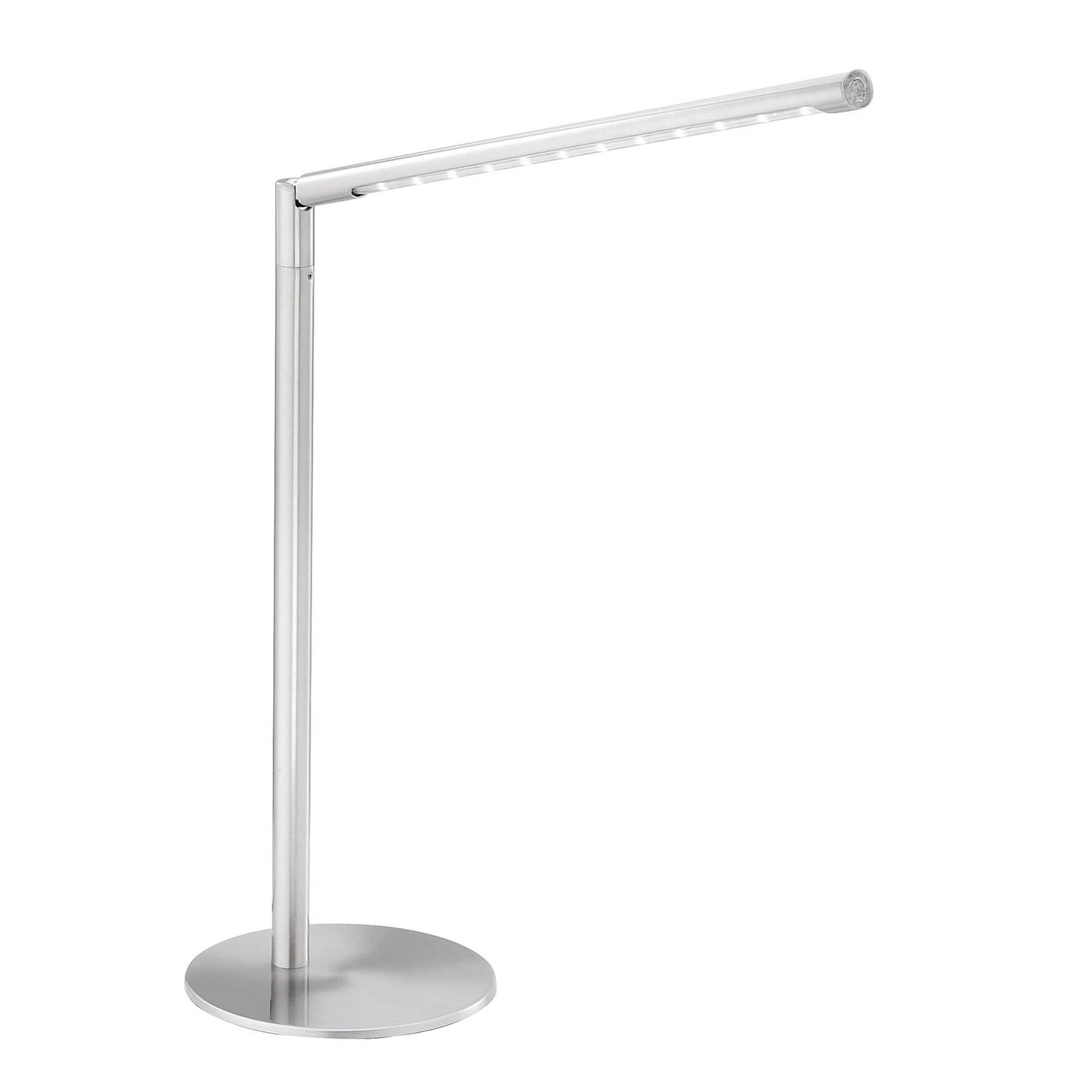 LED bordlampe Dawda dimbar touch stålfarget forfra