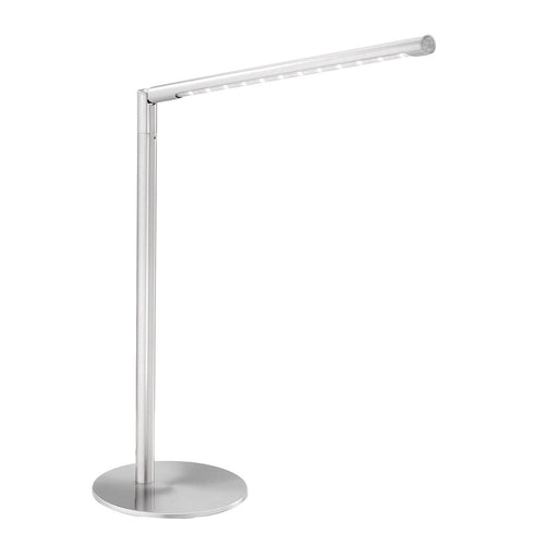 LED bordlampe Dawda dimbar touch stålfarget forfra