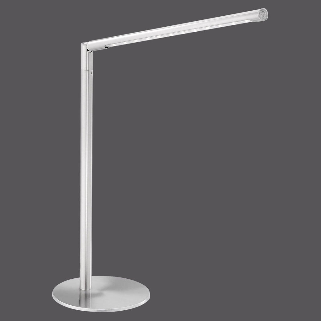 LED bordlampe Dawda dimbar touch stålfarget bakside