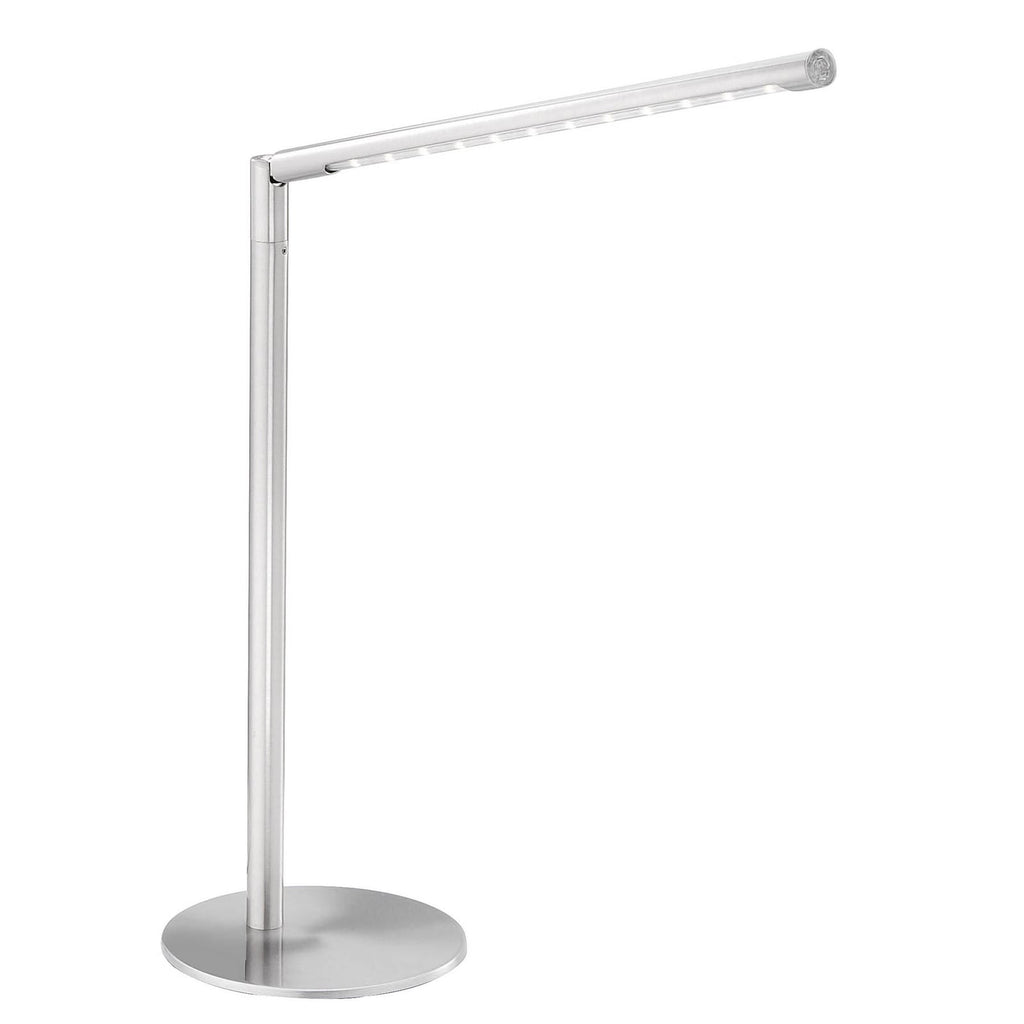 LED bordlampe Dawda dimbar touch stålfarget detalj av touch-dimmer