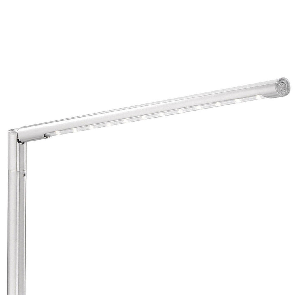 LED bordlampe Dawda dimbar touch stålfarget montert på bord