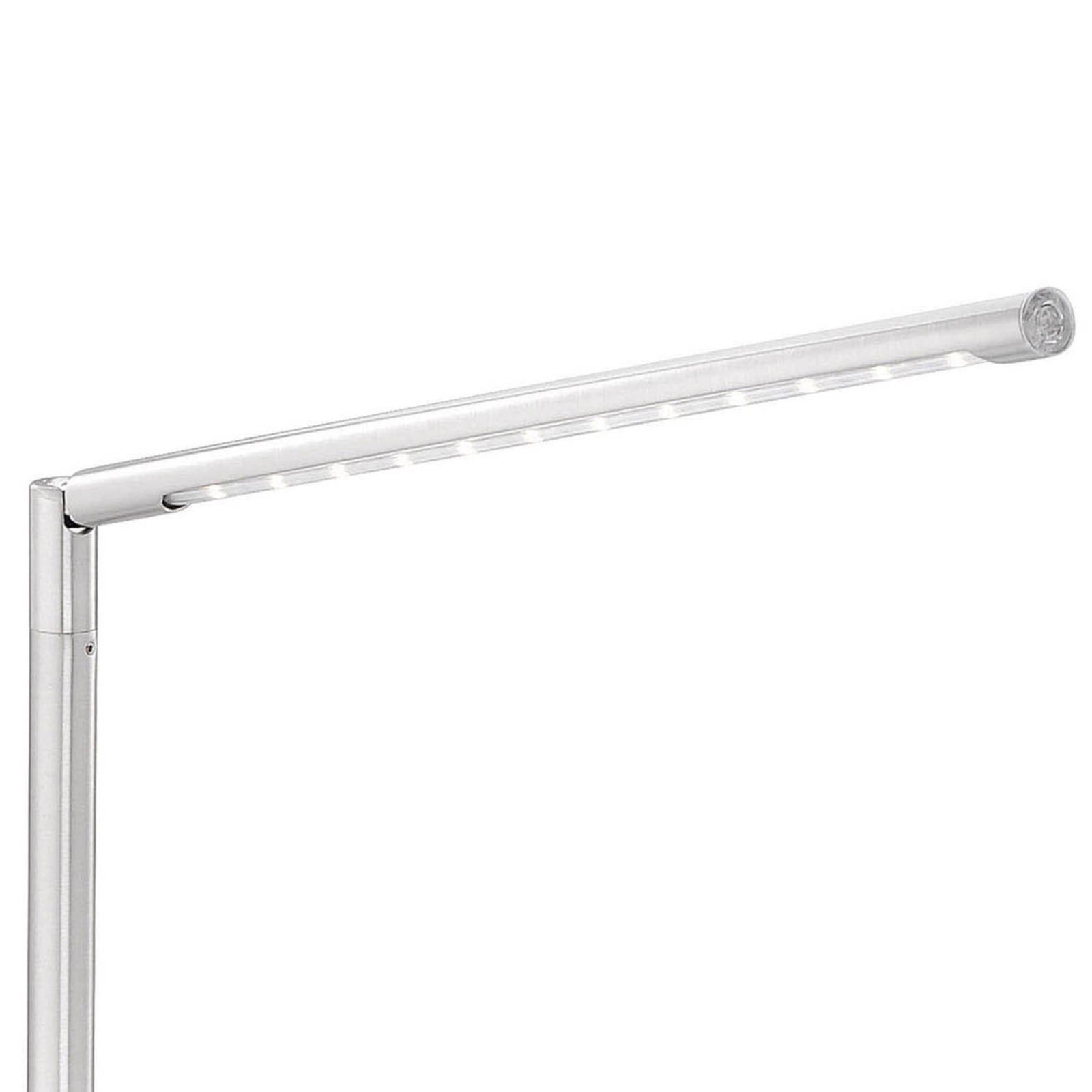 LED bordlampe Dawda dimbar touch stålfarget montert på bord