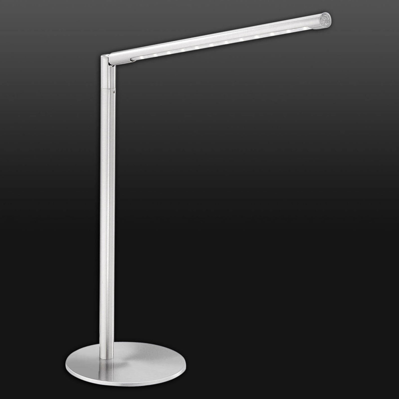 LED bordlampe Dawda dimbar touch stålfarget justerbar høyde