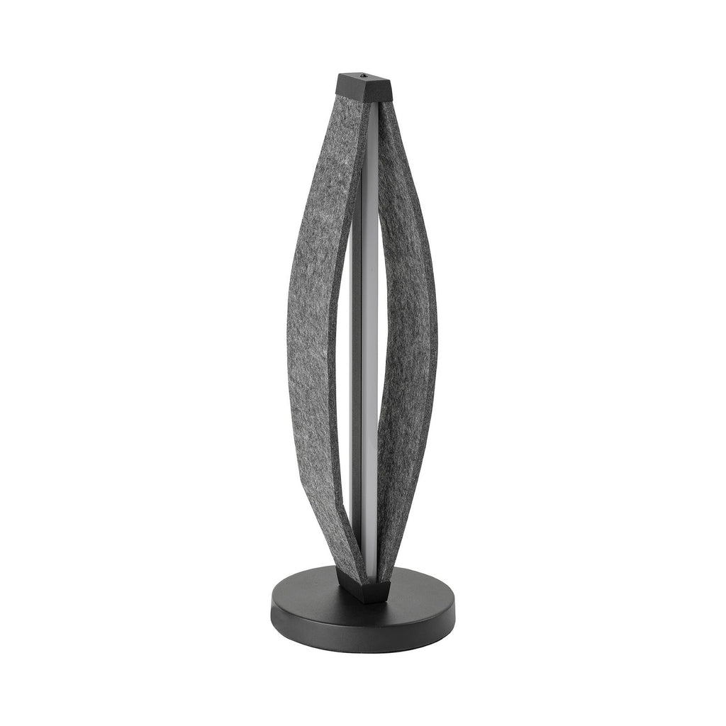 Nærbilde av skjerm på LED bordlampe Decor Flat Felt filt mørkegrå