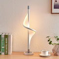 LED-bordlampe Edano dimbar hvit tekstil 60 cm forfra