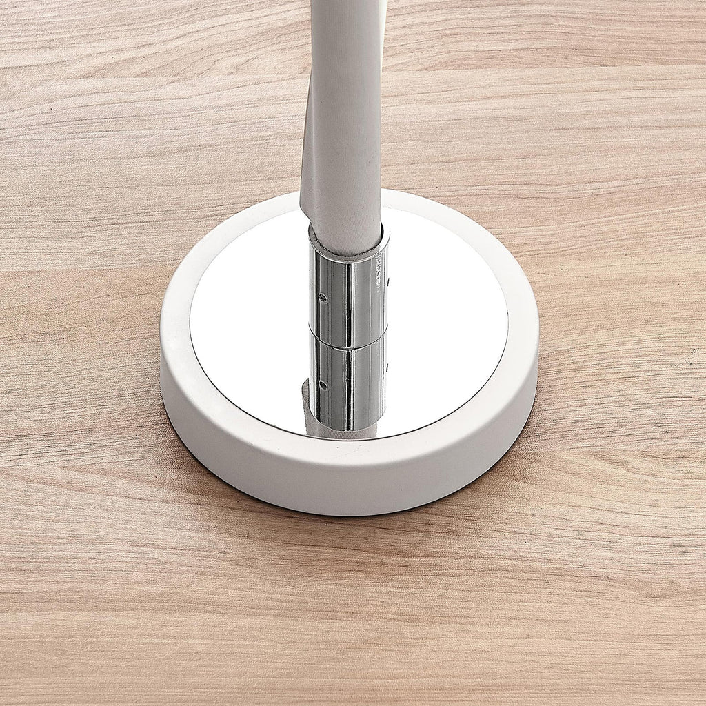 LED-bordlampe Edano dimbar hvit tekstil 60 cm detalj av bryter