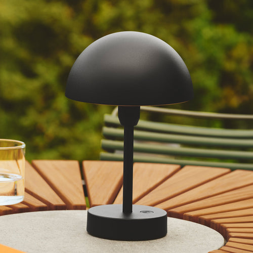LED bordlampe Ellen To-Go oppladbar svart IP44 forfra